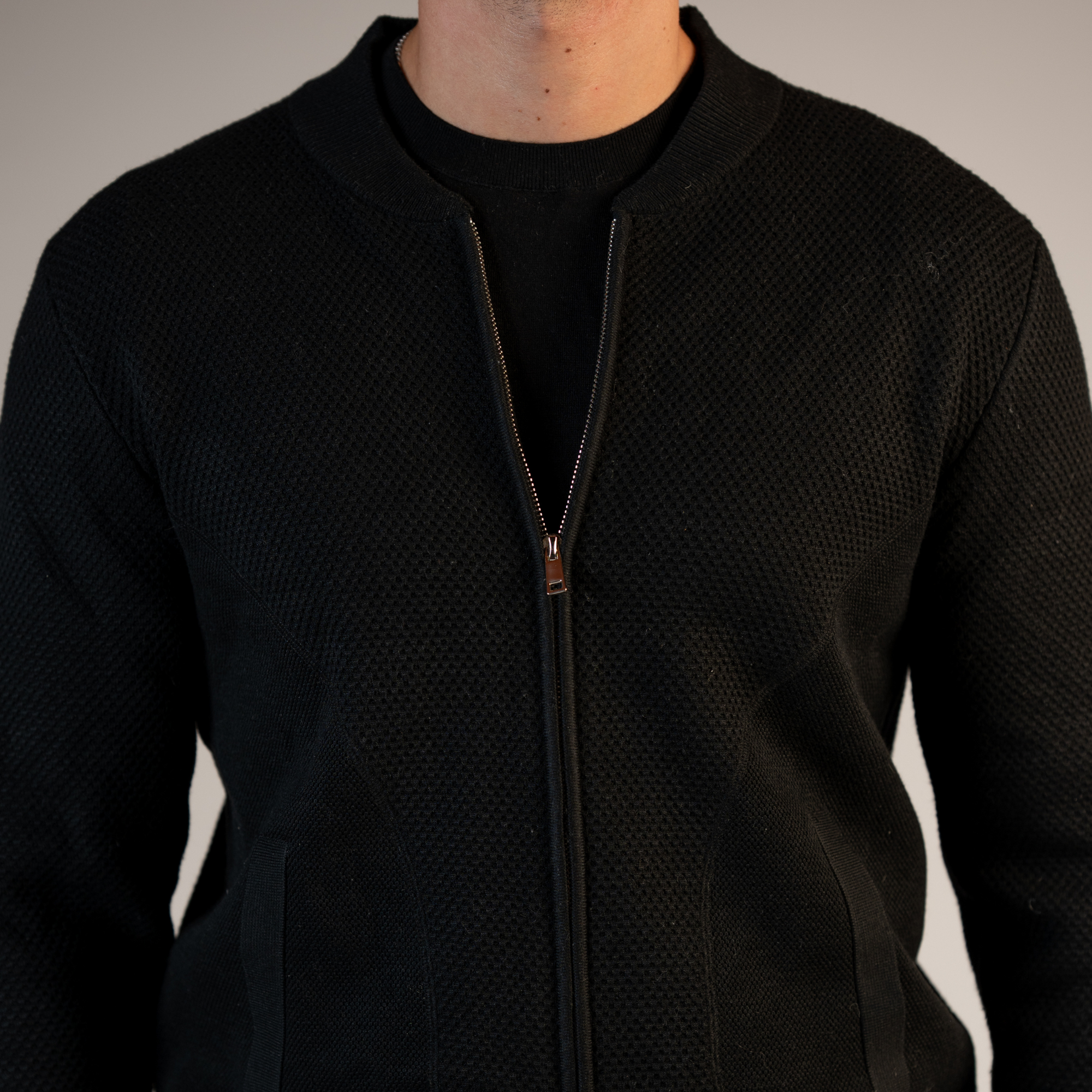Merino Wool Full Zip Sweater