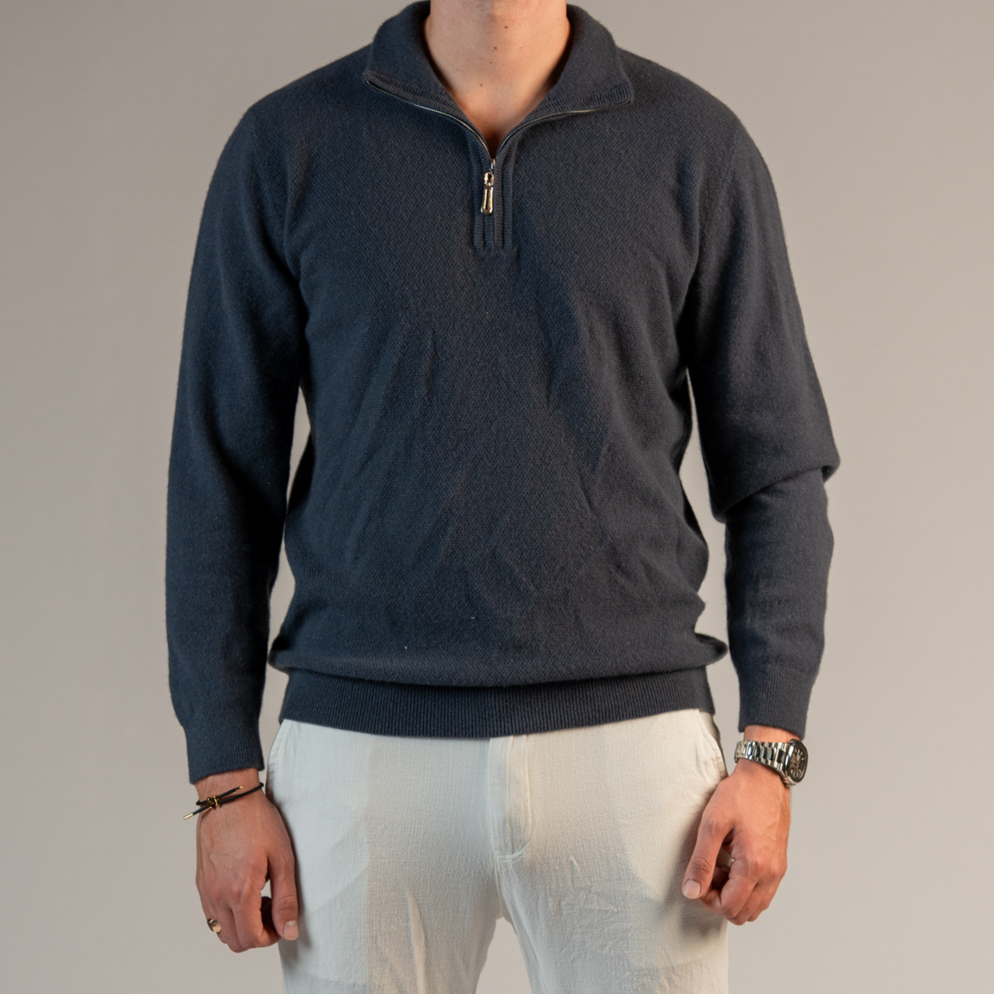 Cashmere Half Zip Sweater