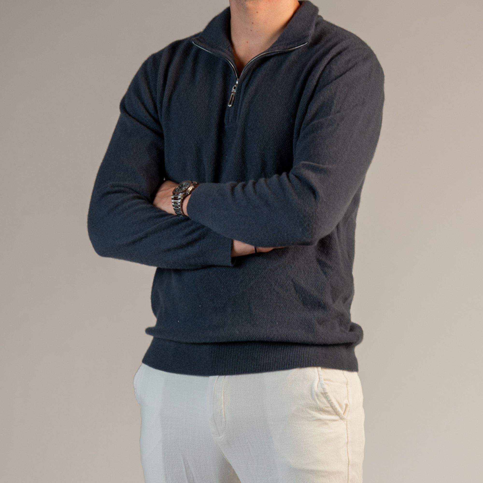 Cashmere Half Zip Sweater