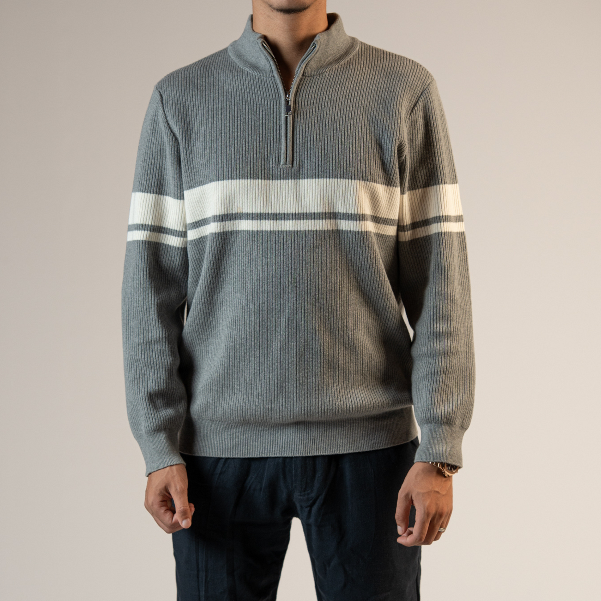 Merino Wool Half Zip Sweater