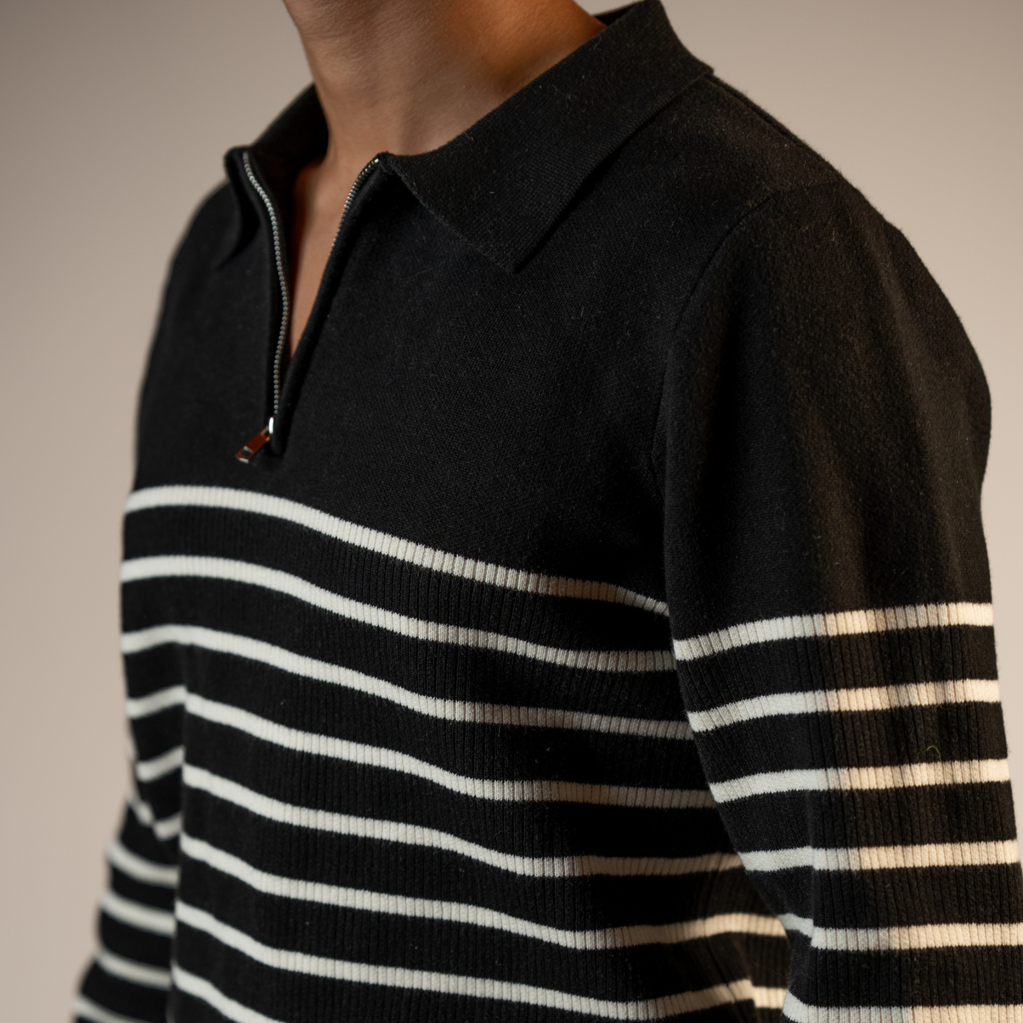 Merino Wool Half Zip Sweater