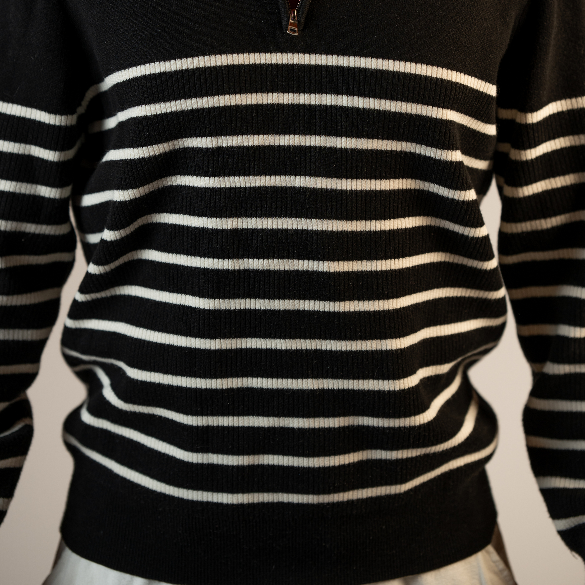 Merino Wool Half Zip Sweater