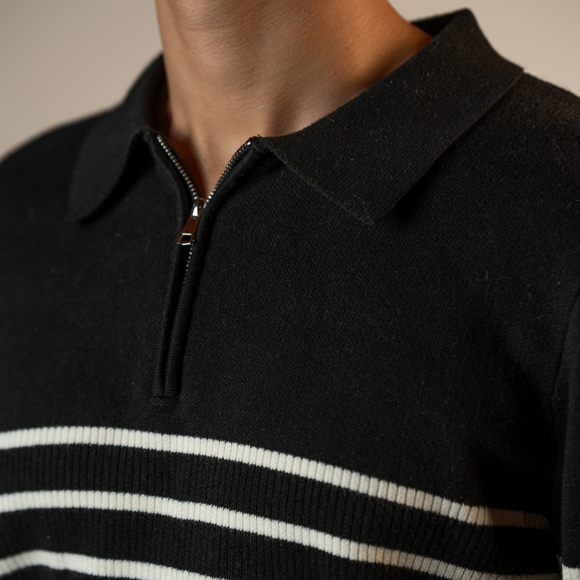 Merino Wool Half Zip Sweater